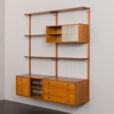 23252 Danish modular shelving system in teak with 3 cabinets _ 5 floating cabinets, Sorensen Cadovius style wall unit, Denmark, 1960s-5