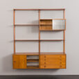 23252 Danish modular shelving system in teak with 3 cabinets _ 5 floating cabinets, Sorensen Cadovius style wall unit, Denmark, 1960s-6