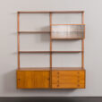 23252 Danish modular shelving system in teak with 3 cabinets _ 5 floating cabinets, Sorensen Cadovius style wall unit, Denmark, 1960s-8