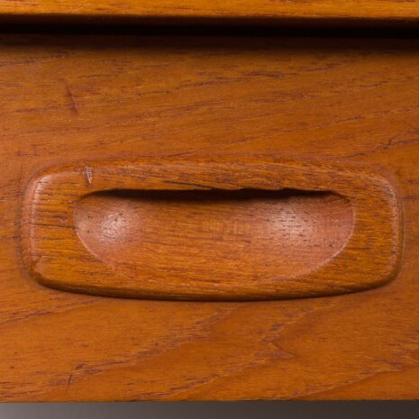 23256 one bay teak wall unit with desk-13 23256 one bay teak wall unit with desk-13