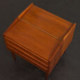 23284 Vintage teak nightstands, Danish 3-drawer chest, 1960s, set of 2-6