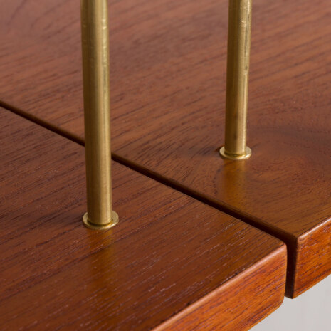 23301 Danish home office shelving system in teak with a floating desk _ sliding doors cabinet by Preben Sorensen, 2 bay wall unit, 1960s-13 23301 Danish home office shelving system in teak with a floating desk _ sliding doors cabinet by Preben Sorensen, 2 bay wall unit, 1960s-13