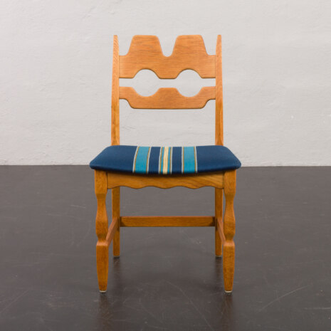 23308 set of 6 razor chairs in original upholstery blue wool in stripes-12 23308 set of 6 razor chairs in original upholstery blue wool in stripes-12