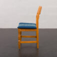 23308 set of 6 razor chairs in original upholstery blue wool in stripes-14
