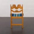 23308 set of 6 razor chairs in original upholstery blue wool in stripes-16