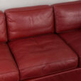23311 Italian mid century 3 seater lounge sofa in thick leather with goose down filled cushions, 1970s-13