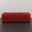 23311 Italian mid century 3 seater lounge sofa in thick leather with goose down filled cushions, 1970s-6