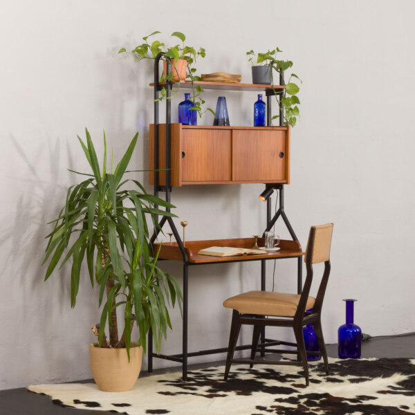 23312 Włoski regał biurkowy z połowy wieku Silvio Cavatorta 1