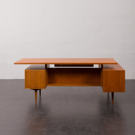 23310 mid-century teak executive desk-12 23310 mid-century teak executive desk-12