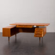 23310 mid-century teak executive desk-4