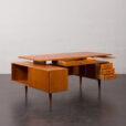 23310 mid-century teak executive desk-7
