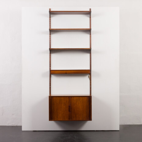 23324 Étagère en palissandre avec armoire à portes à tambour, Kai Kristiansen, Danemark, années 1960-8 23324 Étagère en palissandre avec armoire à portes à tambour, Kai Kristiansen, Danemark, années 1960-8