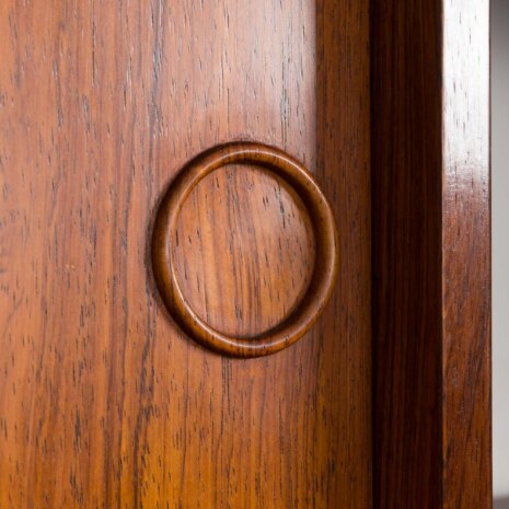 23326 Système d'étagères modulaires en bois de rose avec 5 armoires, unité murale à 3 travées par Kai Kristiansen, Danemark 1960-15 23326 Système d'étagères modulaires en bois de rose avec 5 armoires, unité murale à 3 travées par Kai Kristiansen, Danemark 1960-15