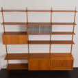 23331 Kai Kristiansen modular shelving system in teak w. 4 cabinets and 10 shelves-14