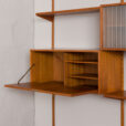 23331 Kai Kristiansen modular shelving system in teak w. 4 cabinets and 10 shelves-17