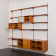 23331 Kai Kristiansen modular shelving system in teak w. 4 cabinets and 10 shelves-5