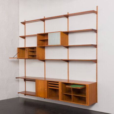23331 Kai Kristiansen modular shelving system in teak w. 4 cabinets and 10 shelves-6 23331 Kai Kristiansen modular shelving system in teak w. 4 cabinets and 10 shelves-6