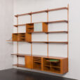 23331 Kai Kristiansen modular shelving system in teak w. 4 cabinets and 10 shelves-6