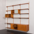 23331 Kai Kristiansen modular shelving system in teak w. 4 cabinets and 10 shelves-7