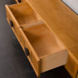 22072 Norwegian dark Oak wall unit with brass details-17