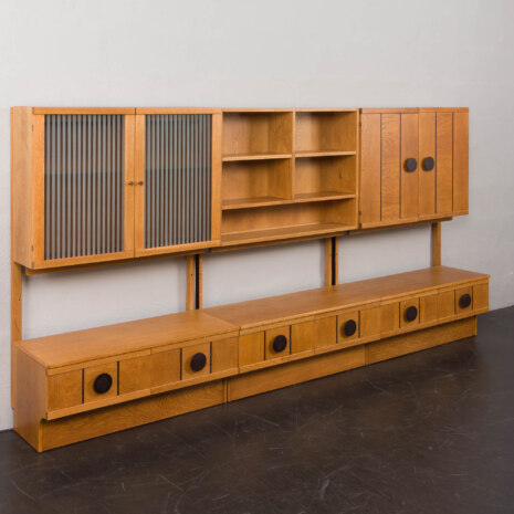 22072 Norwegian dark Oak wall unit with brass details-21 22072 Norwegian dark Oak wall unit with brass details-21