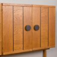22072 Norwegian dark Oak wall unit with brass details-22