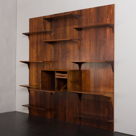 23322 Poul Cadovius 3 bay rosewood wallunit with secretarie-4 23322 Poul Cadovius 3 bay rosewood wallunit with secretarie-4
