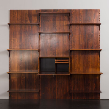 23322 Poul Cadovius 3 bay rosewood wallunit with secretarie-6 23322 Poul Cadovius 3 bay rosewood wallunit with secretarie-6