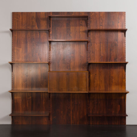 23322 Poul Cadovius 3 bay rosewood wallunit with secretarie-7 23322 Poul Cadovius 3 bay rosewood wallunit with secretarie-7