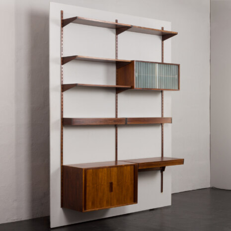 23325 Home office shelving system w. Desk, display cabinet and tambour doors cabinet, Kai Kristiansen, Denmark, 1960s-7 23325 Home office shelving system w. Desk, display cabinet and tambour doors cabinet, Kai Kristiansen, Denmark, 1960s-7