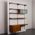 23325 Home office shelving system w. Desk, display cabinet and tambour doors cabinet, Kai Kristiansen, Denmark, 1960s-7