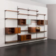 23327 Système d'étagères modulaires en bois de rose avec 5 armoires et 13 étagères, unité murale à 4 travées par Kai Kristiansen, Danemark, années 1960-4