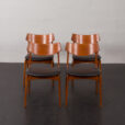 23142 Set of 4 teak mid century chairs by Funder-Schmidt _ Madsen , 1960s-1