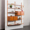 23372 two bay teak wall unit-2