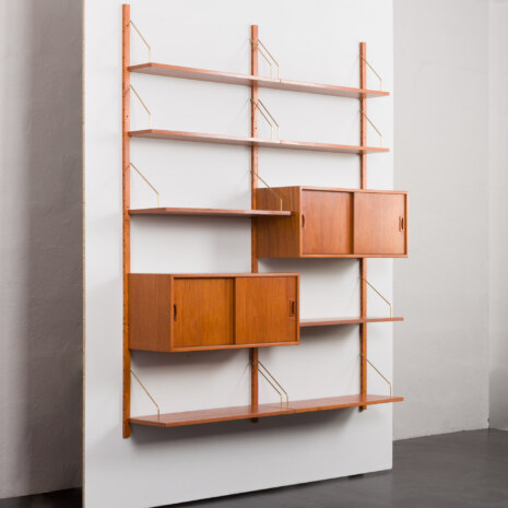 23372 two bay teak wall unit-3 23372 two bay teak wall unit-3