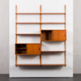 23372 two bay teak wall unit-7