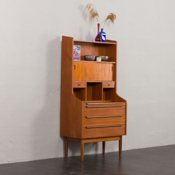 Danish bookcase with a secretarie in the style of Johannes Sorth, Denmark 1960s