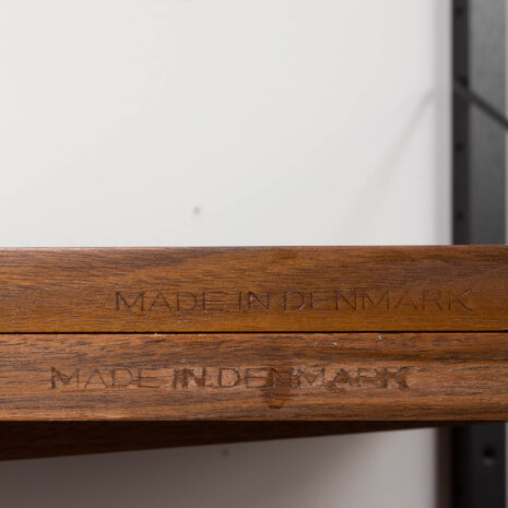 23488 Poul Cadovius 60cm wide Walnut bookshelf with Balck rails and hardware-11 23488 Poul Cadovius 60cm wide Walnut bookshelf with Balck rails and hardware-11