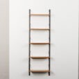 23488 Poul Cadovius 60cm wide Walnut bookshelf with Balck rails and hardware-4