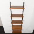 23488 Poul Cadovius 60cm wide Walnut bookshelf with Balck rails and hardware-5