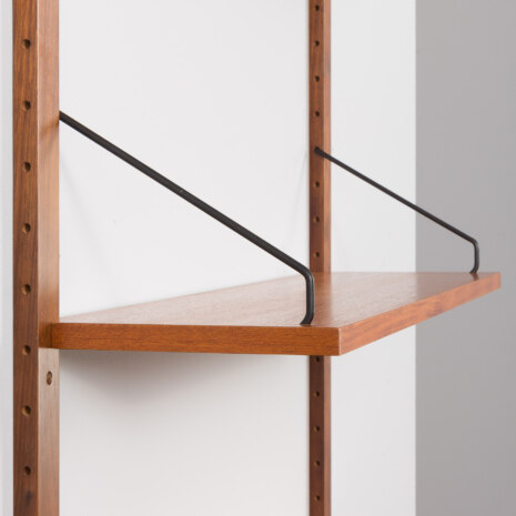 23496 Poul Cadovius teak home office drop front desk wall unit with 3 shelves for Cado, Denmark 1960s-21 23496 Poul Cadovius teak home office drop front desk wall unit with 3 shelves for Cado, Denmark 1960s-21