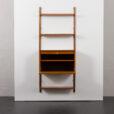 23496 Poul Cadovius teak home office drop front desk wall unit with 3 shelves for Cado, Denmark 1960s-6