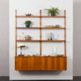 23501 Danish mid century teak wall unit in the style of Poul Cadovius, Denmark 1960s-1