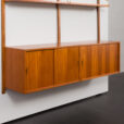 23501 Danish mid century teak wall unit in the style of Poul Cadovius, Denmark 1960s-10