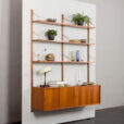 23501 Danish mid century teak wall unit in the style of Poul Cadovius, Denmark 1960s-2