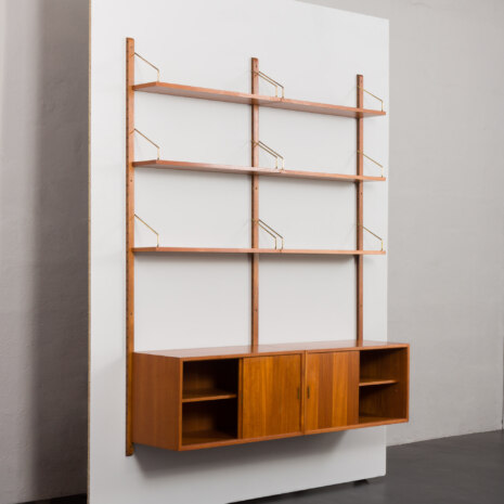 23501 Danish mid century teak wall unit in the style of Poul Cadovius, Denmark 1960s-4 23501 Danish mid century teak wall unit in the style of Poul Cadovius, Denmark 1960s-4