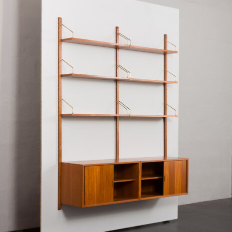 23501 Danish mid century teak wall unit in the style of Poul Cadovius, Denmark 1960s-5 23501 Danish mid century teak wall unit in the style of Poul Cadovius, Denmark 1960s-5