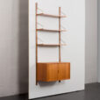 23502 Poul Cadovius Wall unit in teak with tambour doors cabinet to Poul Cadovius -3