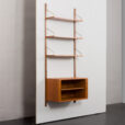 23502 Poul Cadovius Wall unit in teak with tambour doors cabinet to Poul Cadovius -4