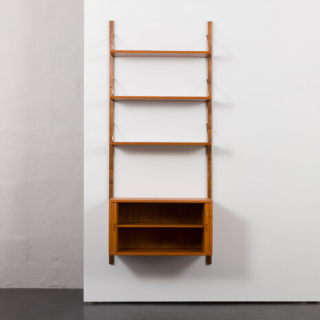 23502 Poul Cadovius Wall unit in teak with tambour doors cabinet to Poul Cadovius -5 23502 Poul Cadovius Wall unit in teak with tambour doors cabinet to Poul Cadovius -5